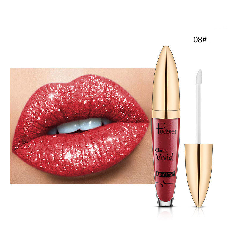 Pudaier Sip Glitter Flip Matte Shimmer Lip Gloss No Stain On Cup Diamond Lipstick Pudaier Sip Glitter Flip Matte Shimmer Lip Gloss No Stain On Cup Diamond Lipstick